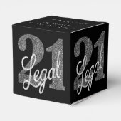 Ballotins 21 et juridique | Parties scintillant Argent Faux  (Arrière)