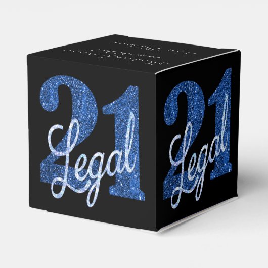 Ballotins 21 et juridique | Parties scintillant Blue Faux 21 (Arrière)