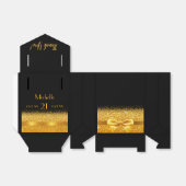 Ballotins 21e anniversaire fête d'or noir merci (Déplié)