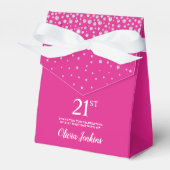 Ballotins 21e Anniversaire Hot Pink Sparkly Merci (Verso)