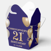 Ballotins 21e Anniversaire Marine Bleu et Ballons d'or (Ouvert)