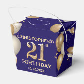 Ballotins 21e Anniversaire Marine Bleu et Ballons d'or (Arrière)