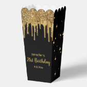 Ballotins 21e anniversaire noir parties scintillant dorées g (Verso)