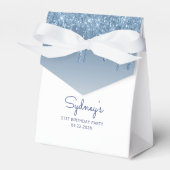 Ballotins 21e anniversaire Parties scintillant bleue Script  (Verso)