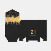 Ballotins 21e anniversaire parties scintillant noir or brill (Déplié)