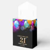 Ballotins 21e fête d'anniversaire Ballons Noir et Or (Ouvert)