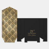 Ballotins 21st Birthday Gold Damask Thank You (Déplié)
