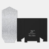 Ballotins 21st Birthday Silver Glitter Thank You (Déplié)