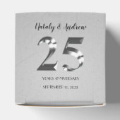 Ballotins 25e anniversaire Mariage d'argent métallique (Haut)