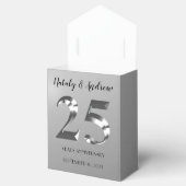 Ballotins 25e anniversaire Mariage d'argent métallique (Ouvert)