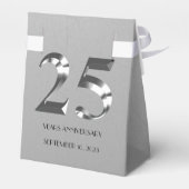 Ballotins 25e anniversaire Mariage d'argent métallique (Arrière)