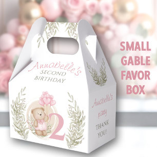 Ballotins 2e anniversaire mignon ours ours en peluche rose p