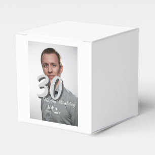 Ballotins 30e anniversaire ajouter nom date année photo blan