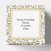 Ballotins 30e photo Keepsaké - Motif numérique or/blanc (Haut)