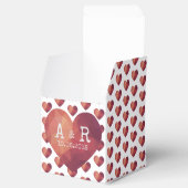 Ballotins 3d rouge couple monogrammes mariage date (Ouvert)