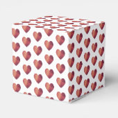 Ballotins 3d rouge couple monogrammes mariage date (Arrière)