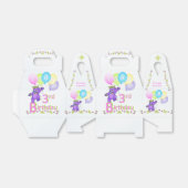Ballotins 3e anniversaire Princesse Ours personnalisé (Déplié)