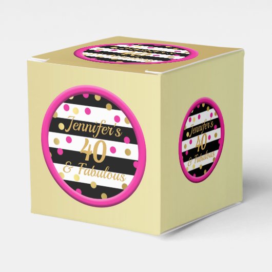 Ballotins 40 et Fabulous Gold Cupcake Box (Verso)