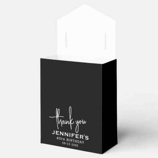 Ballotins 40e anniversaire Merci Rose Parties scintillant or (Ouvert)