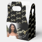 Ballotins 40e anniversaire Quarante script or noir photo (Ouvert)