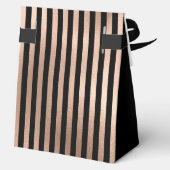 Ballotins 40th Birthday Rose Gold Striped Thank You (Verso)