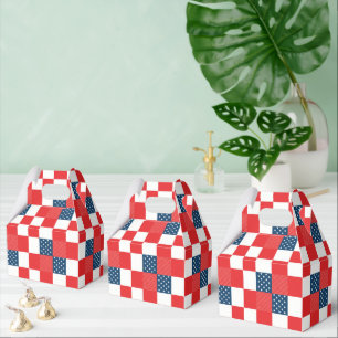 Ballotins 4 juillet Damier Étoiles et Bandes Patriotiques