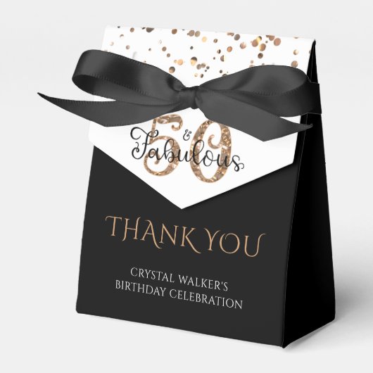 Ballotins 50 ET FABULE Élégant Merci d'or noir (Verso)