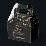 Ballotins 50 et fabuleux confetti d'or noir 50e anniversaire<br><div class="desc">Voici notre "Gold, Black, and White Confetti 50 and Fabulous 50th Birthday Ballotin" - un ajout étonnant à toute célébration d'anniversaire jalon. Inspiré par l'élégance du jalon "doré" de l'anniversaire, ce ballotin présente un thème sophistiqué de confettis en or, noir et blanc, ajoutant une touche de glamour aux festivités. Personnalisez...</div>