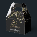 Ballotins 50 et fabuleux confetti d'or noir 50e anniversaire<br><div class="desc">Voici notre "Gold, Black, and White Confetti 50 and Fabulous 50th Birthday Ballotin" - un ajout étonnant à toute célébration d'anniversaire jalon. Inspiré par l'élégance du jalon "doré" de l'anniversaire, ce ballotin présente un thème sophistiqué de confettis en or, noir et blanc, ajoutant une touche de glamour aux festivités. Personnalisez...</div>