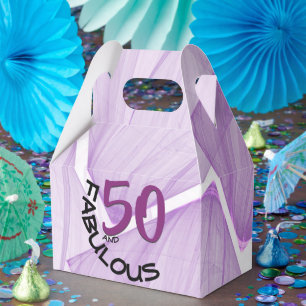Ballotins 50 et fabuleux   Thème d'anniversaire violet et no
