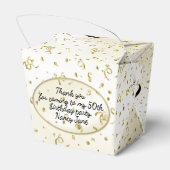 Ballotins 50 & Fabuleux Anniversaire de fête Noir/Or Message (Arrière)