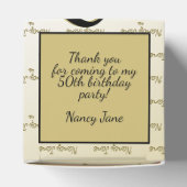 Ballotins 50 & Fabuleux Anniversaire de fête Noir/Or Message (Haut)