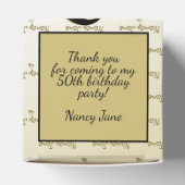 Ballotins 50 & Fabuleux Anniversaire de fête Noir/Or Message (Haut)