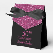 Ballotins 50e anniversaire Black Hot Pink Parties scintillan (Verso)