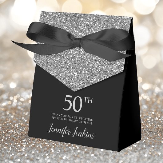 Ballotins 50e anniversaire Black Silver Parties scintillant