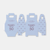 Ballotins 50e anniversaire bleu élégant Ballotin moderne (Déplié)