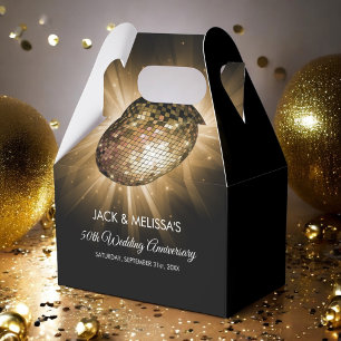 Ballotins 50e anniversaire de Mariage Gold Disco Ball