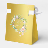 Ballotins 50e anniversaire de Mariage Rose Floral Golden (Arrière)