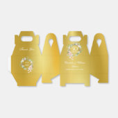 Ballotins 50e Anniversaire d'or Rose Floral Gold (Déplié)