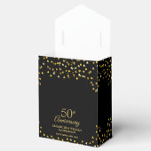 Ballotins 50e anniversaire du Mariage Coeurs noir et or (Ouvert)