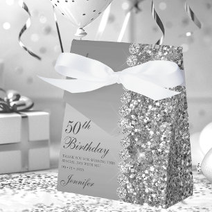 Ballotins 50e anniversaire élégant argent