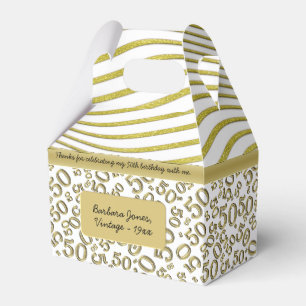Ballotins 50e anniversaire Gold and White Collage Motif