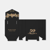 Ballotins 50e anniversaire Luxe Golden Flowers élégant Class (Déplié)