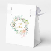 Ballotins 50e anniversaire Mariage d'or Rose Floral (Arrière)