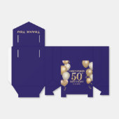 Ballotins 50e Anniversaire Marine Bleu et Ballons d'or (Déplié)