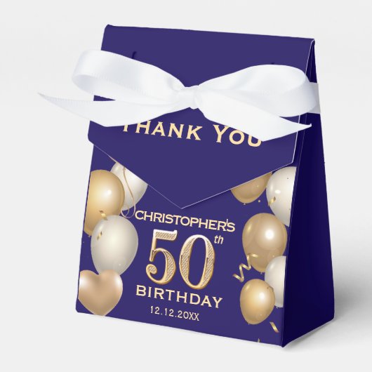 Ballotins 50e Anniversaire Marine Bleu et Ballons d'or (Verso)