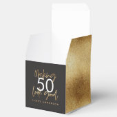 Ballotins 50e anniversaire noir et or simple élégant moderne (Ouvert)