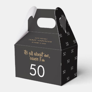 Ballotins 50e anniversaire noir et or simple élégant moderne