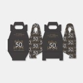 Ballotins 50e anniversaire noir et or simple élégant moderne (Déplié)