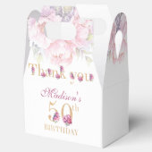 Ballotins 50e Anniversaire Peonies Parties scintillant or ro (Ouvert)